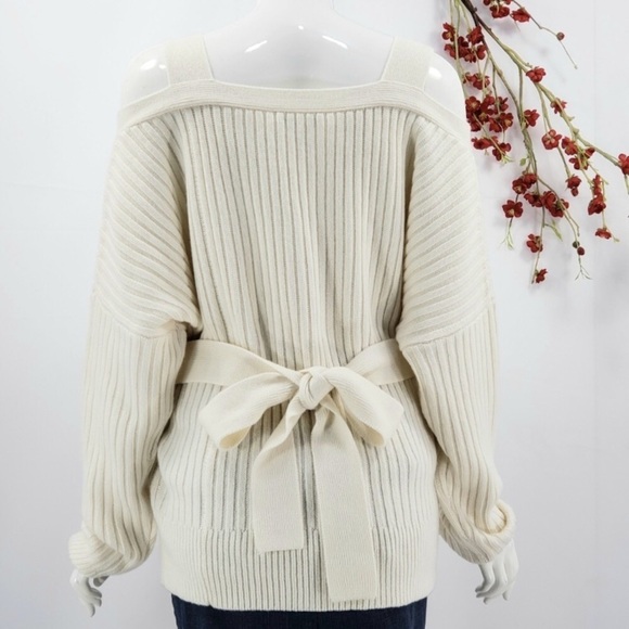 10 Crosby Derek Lam Knit Cold Shoulder Sweater - Picture 3 of 16